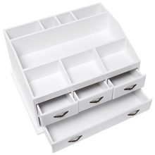 Wood 8 Trays 4 Storage Drawers Jewelry