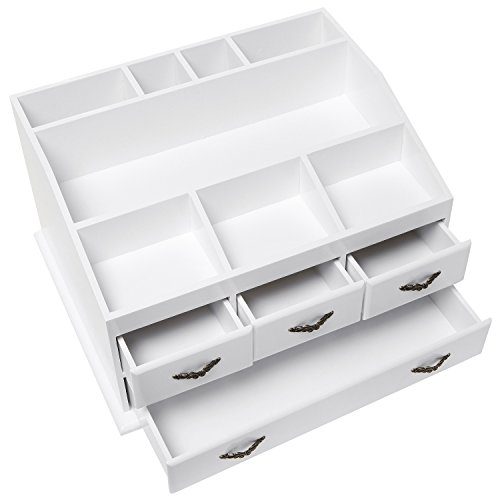 Wood 8 Trays 4 Storage Drawers Jewelry