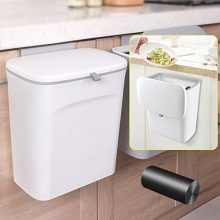 AYADA Hanging Trash Can with Lid, Hanging Garbage Can