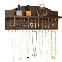 Rustic Wood Jewelry Organizer Wall Mounted