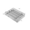 Effortless Kitchen Drawer Harmony with GBmall 5-Compartment Steel Mesh Cutlery Tray - Organize Your Silverware with Style