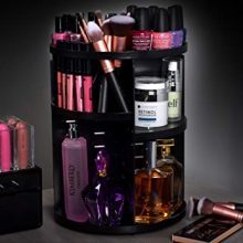 360 Rotating Makeup Organizer - Adjustable Shelf Height and Fully Rotatable.
