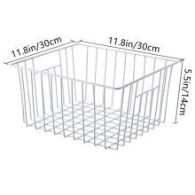 Refrigerator Chest Freezer Baskets – Set of 4 Wire Storage Bins for Kitchen & Pantry Organization