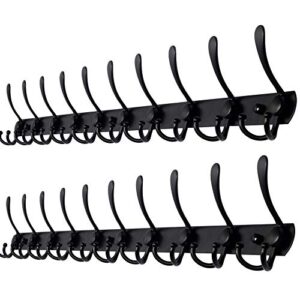Dseap Wall Mounted Coat Rack - 10 Tri Hooks