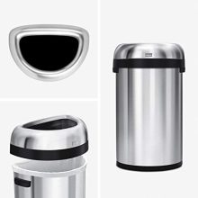 60 Liter Open Top Trash Can - Commercial-Grade, Durable, and Stylish Stainless Steel Waste Solution