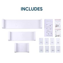 Maximize Your Space with Adhesive Floating Shelves - Set of 3 - Elevate Your Home Organization