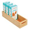 Slim Bamboo Kitchen Cabinet & Fridge Drawer Organizer Tray