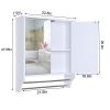 Wall Mounted Bathroom Cabinet with 2 Rimless Mirror Door