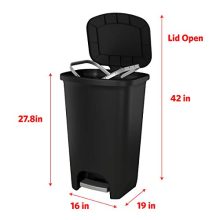 GLAD 74L Extra Capacity Plastic Step Can