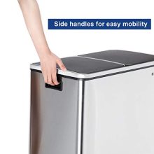 Garbage Bin with Plastic Inner Buckets 2 x 30L