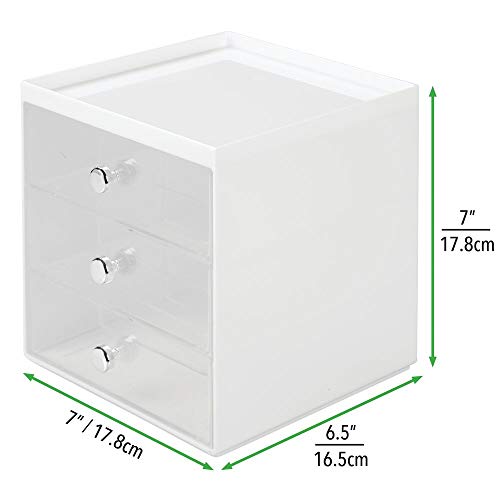 mDesign Stackable Plastic Eye Glass Storage Organizer Box Holder for Sunglasses