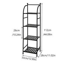 FKUO 4 Tier Bathroom Storage Open Shelf Unit