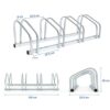 Todeco Bike Floor Rack Stand for 4 Bikes