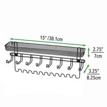 mDesign Closet Wall Mount Males's Accessory Storage Organizer
