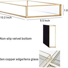Gold Mirror Tray for Jewelry for Vanity, Dresser