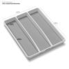 Classic Utensil Tray - White Soft-grip Lining and Non-slip Rubber Feet