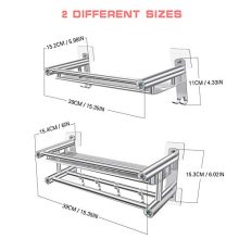 Shower Caddy Bathroom Shelf Storage with 4 Hooks for Houseware