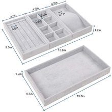 Mebbay Drawer Organizer 4 in One Stackable Jewelry Trays