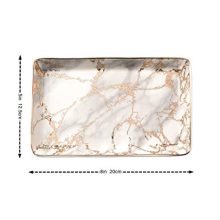 Jewelry Storage with the Nordic Golden Striped Marble Plate