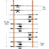 Fishing Rod Rack for Fishing Rods, Hiking Poles, Ski Poles