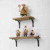 Rustic Wood Wall Storage Shelves for Home Decor Bedroom