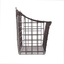 Vintage Large Cabinet & Wall-Mounted Basket for Storage