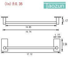 Bathroom Towel Bar Brushed Self Adhesive