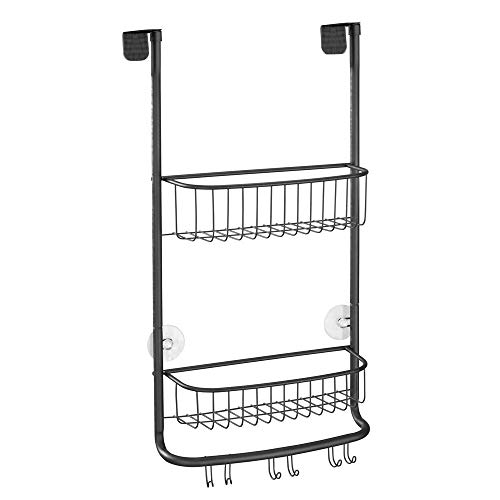 mDesign Modern Metal Bathroom Tub and Shower Caddy