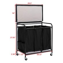 Laundry Sorter Cart with Foldable Ironing Board
