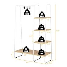 Tangkula Heavy Duty Metal Garment Rack
