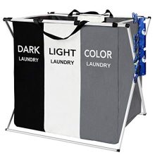 Hamper Basket Sorter with Handle and Aluminum Frame