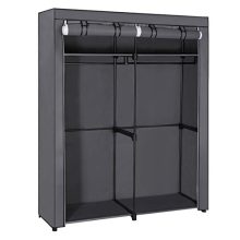 Closet Storage Organizer Portable Wardrobe with Hanging Rods