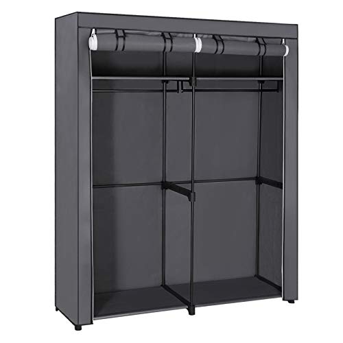 Closet Storage Organizer Portable Wardrobe with Hanging Rods