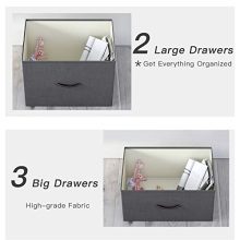 Fabric Storage Tower Organizer Unit for Bedroom