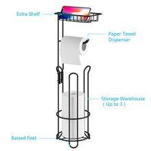 XEEX Toilet Paper Holder Stand, Free Standing Toilet Tissue Holder
