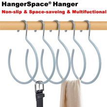 HangerSpace Scarf Ring Hanger Belt Rack, 5 Pcs Non-Slip