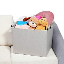 HOONEX Large Foldable Cube Storage Bins, Linen Fabric