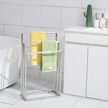 DECLUTTR 3-Tier Chrome Freestanding Towel Rack – Rustproof, Sleek & Space-Saving Bathroom Organizer