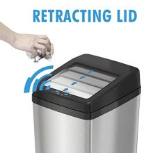 iTouchless 14 Gallon Sliding Lid Touchless Sensor Trash
