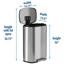 iTouchless SoftStep 13.2 Gallon Step Trash Can