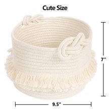 Chic Cotton Rope Woven Storage Basket - Your Stylish Home Organizer