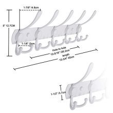 Metal Coat Hook Rail for Coat Hat Towel Purse