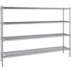 14 inch x 72 inch Chrome 4 Shelf Kit with 54 inch Posts.