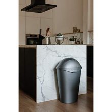 Umbra , Nickel Swinger 12-Gallon Swing-Top Waste Can