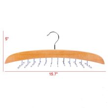 Ohuhu Tie Rack, Wooden Tie Organizer, 24 Tie Hanger Hook Storage Rack