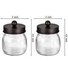 Amolliar Mason Jar Bathroom Vanity Organizer - Rustic Farmhouse Decor