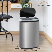 13 Gallon 50 Liter Kitchen Trash Can for Bathroom