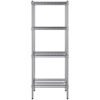14 inch x 24 inch Chrome 4 Shelf Kit with 64 inch Posts.