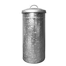 Autumn Alley Galvanized Toilet Paper Reserve Holder Canister with Lid