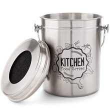 Odorless Stainless Steel Kitchen Compost Bin - Stylish and Functional Solution for a Greener Kitchen! 🌿♻️